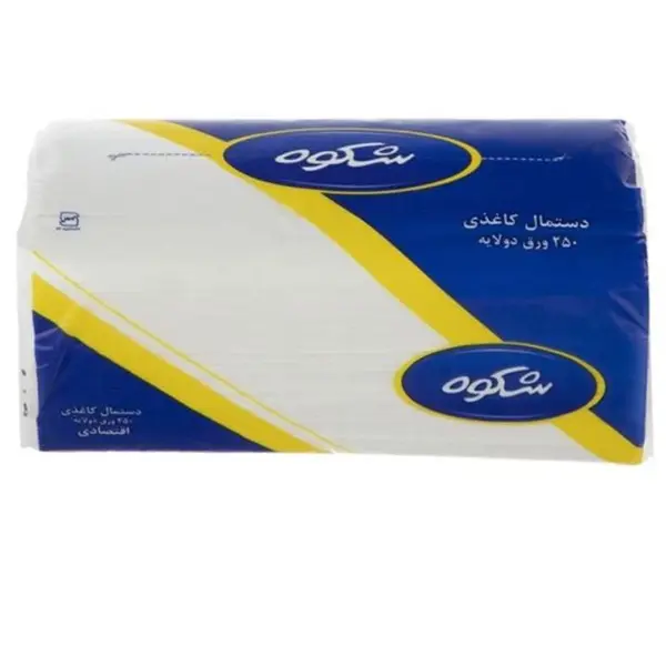 دستمال کاغذی 250 برگ شکوه مدل سافت کد 500‌ بسته 6 عددی