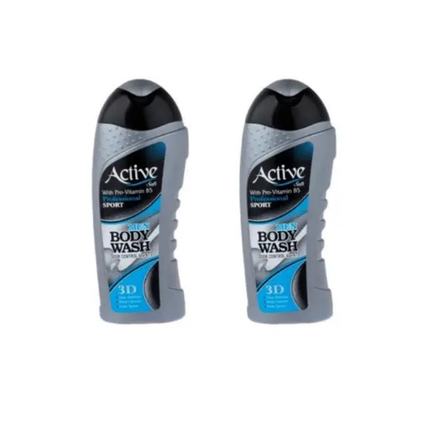 شامپو بدن مردانه اکتیو سری Sport مدل Silver حجم 400 میلی لیتر بسته 2 عددی