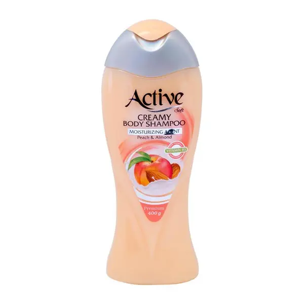 شامپو بدن کرمی اکتیو Peach And Almond هلو و بادام حجم 400 گرم