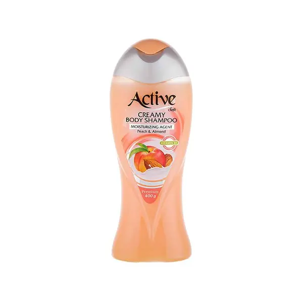 شامپو بدن کرمی اکتیو Peach And Almond هلو و بادام حجم 400 گرم
