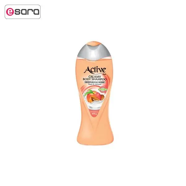 شامپو بدن کرمی اکتیو Peach And Almond هلو و بادام حجم 400 گرم