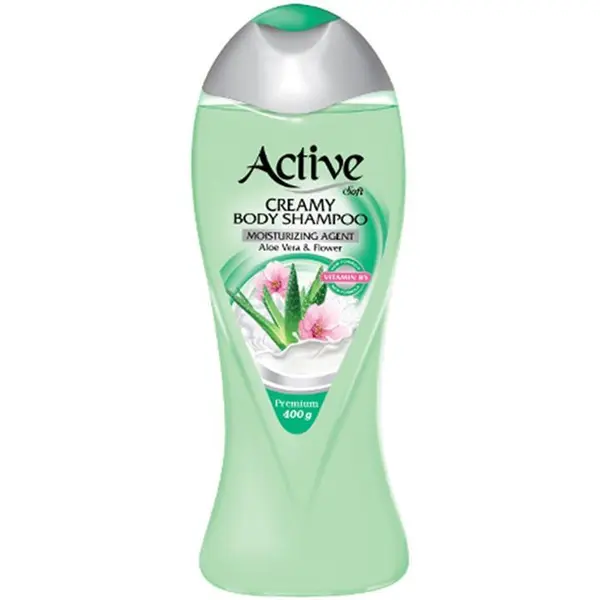 شامپو بدن کرمی آلوئه‌ورا و گل اکتیو مدل Aloe Vera مقدار 400 گرم