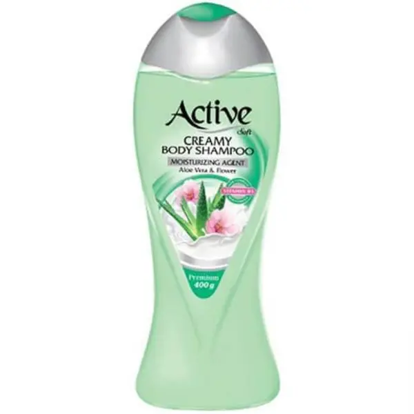 شامپو بدن کرمی آلوئه‌ورا و گل اکتیو مدل Aloe Vera مقدار 400 گرم