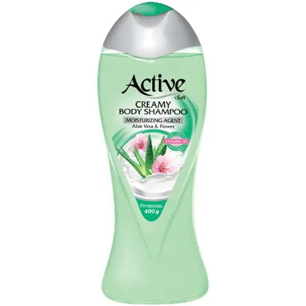 شامپو بدن کرمی آلوئه‌ورا و گل اکتیو مدل Aloe Vera مقدار 400 گرم