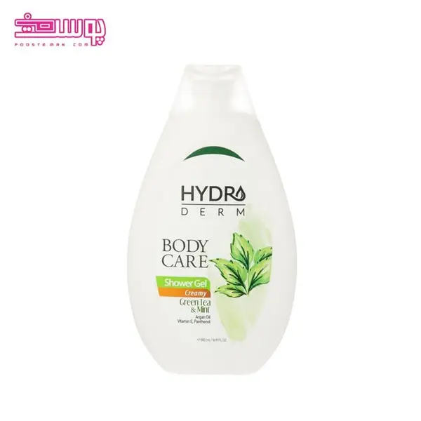 شامپو بدن کرمی هیدرودرم Green Tea and Mint با رایحه چای سبز و نعناع حجم 500 میلی‌ لیتر