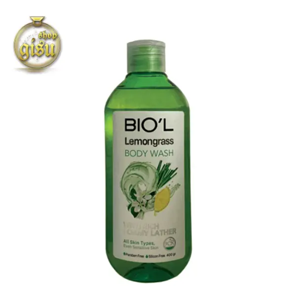 شامپو بدن شفاف بیول مدل Lemongrass لمون گرس مناسب انواع پوست حجم 400 میلی لیتر