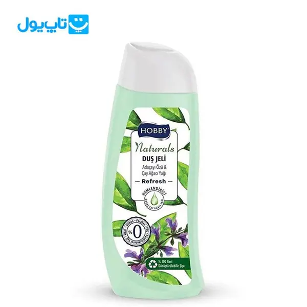شامپو بدن هوبی مدل Refresh حاوی عصاره مریم گلی و روغن درخت چای 500 میل