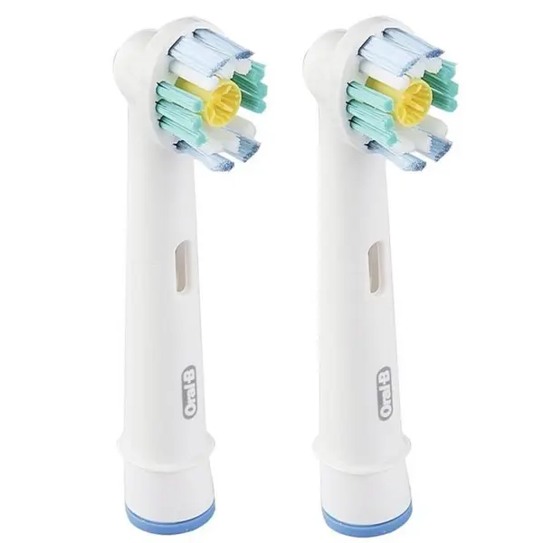 سری یدک مسواک برقی اورال-بی مدل Brush Heads 3D White بسته 2 عددی