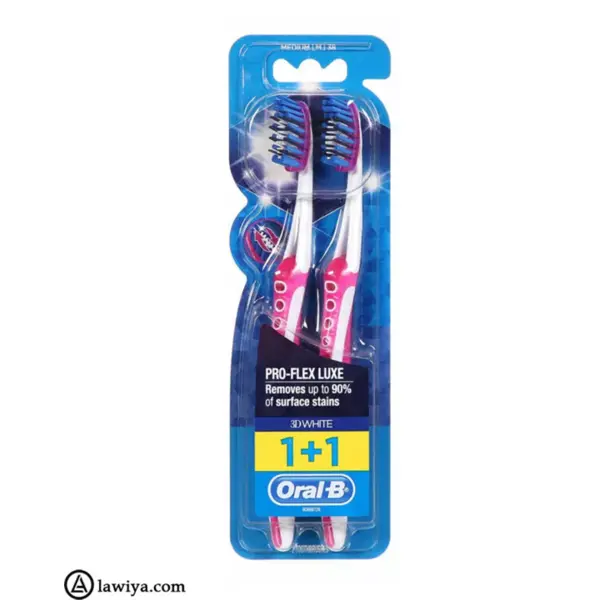 سری یدک مسواک برقی اورال-بی مدل Brush Heads 3D White بسته 2 عددی