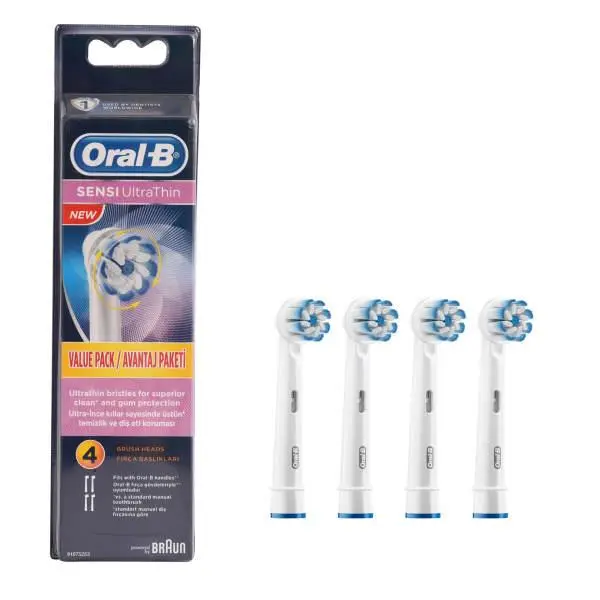سری یدک مسواک برقی اورال-بی مدل PRECISION CLEAN بسته 4 عددی