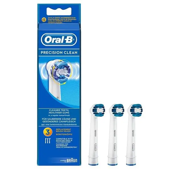 سری یدک مسواک برقی اورال-بی مدل PRECISION CLEAN بسته 4 عددی