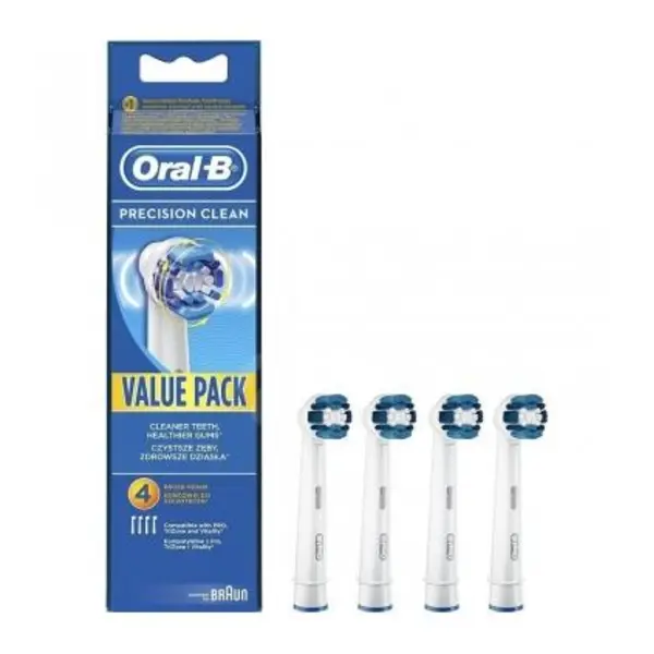 سری یدک مسواک برقی اورال-بی مدل PRECISION CLEAN بسته 4 عددی