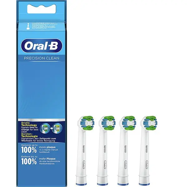 سری یدک مسواک برقی اورال-بی مدل PRECISION CLEAN بسته 4 عددی