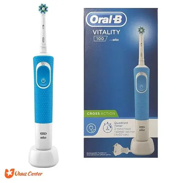 یدک یونیت مسواک برقی اورال بی Vitality 100 Black + سری مسواک Cross Action