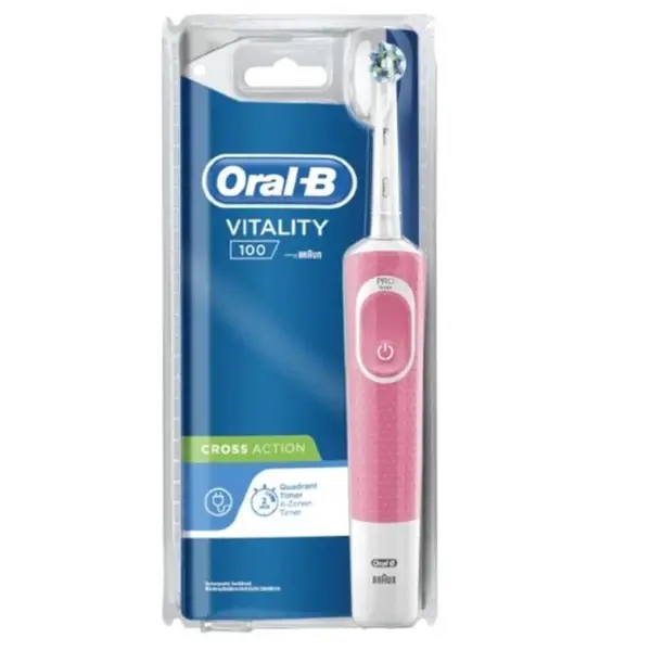 یدک یونیت مسواک برقی اورال بی Vitality 100 Black + سری مسواک Cross Action