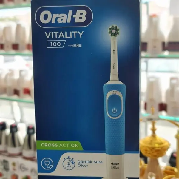 یدک یونیت مسواک برقی اورال بی Vitality 100 Black + سری مسواک Cross Action
