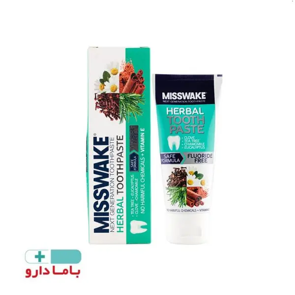 خمیر دندان گیاهی بدون فلوراید حاوی عصاره میخک و روغن درخت چای هربال میسویک 75 میل