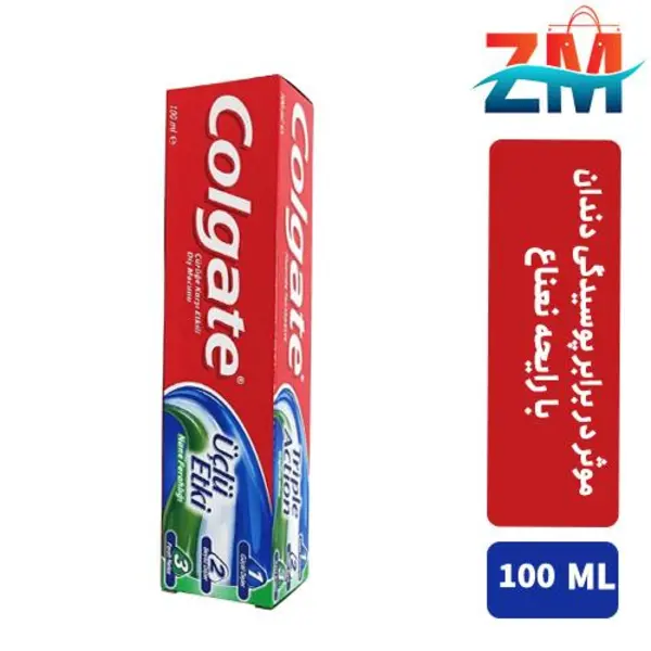 خمیر دندان کلگیت مدل Triple Action 1-2-3 تیوب 100 میلی لیتر