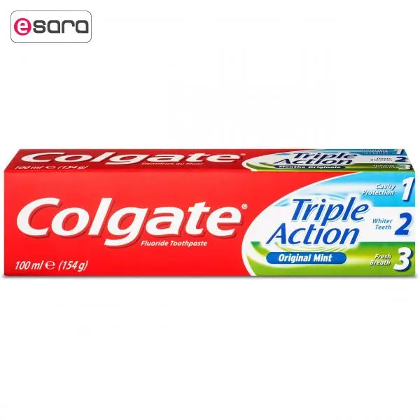 خمیر دندان کلگیت مدل Triple Action 1-2-3 تیوب 100 میلی لیتر