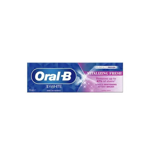 خمیر دندان اورال-بی مدل 3D WHITE مدل MENTHE DOUCE حجم 75 میلی لیتر
