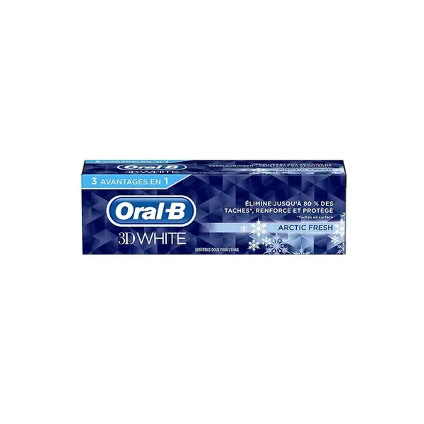 خمیر دندان اورال-بی مدل 3D WHITE مدل MENTHE DOUCE حجم 75 میلی لیتر
