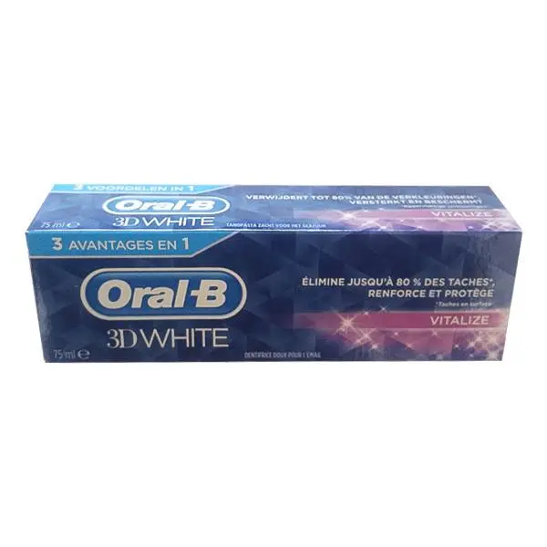 خمیر دندان اورال-بی مدل 3D WHITE مدل MENTHE DOUCE حجم 75 میلی لیتر