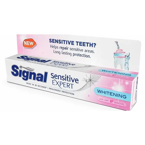 خمیر دندان سیگنال سری Sensetive Expert مدل Whitening حجم 100 میلی لیتر