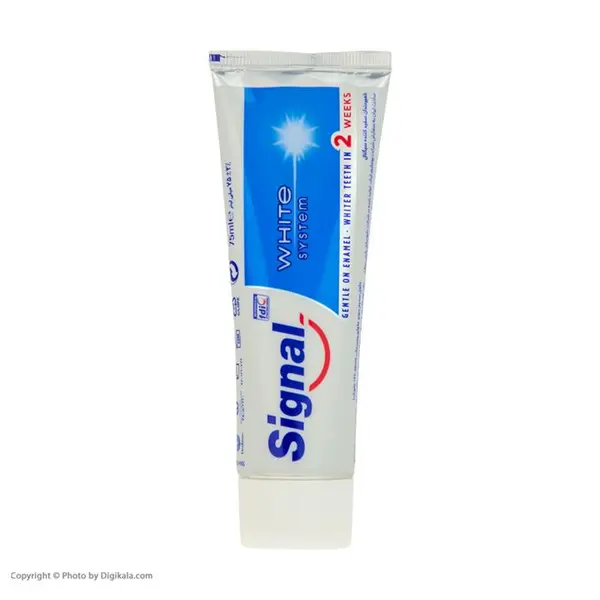 خمیر دندان سیگنال مدل White System وایت سیستم  حجم 75 میل لیتر