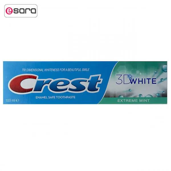 خمیر دندان کرست سری 3D White مدل Exterme Mint حجم 100 میلی لیتر