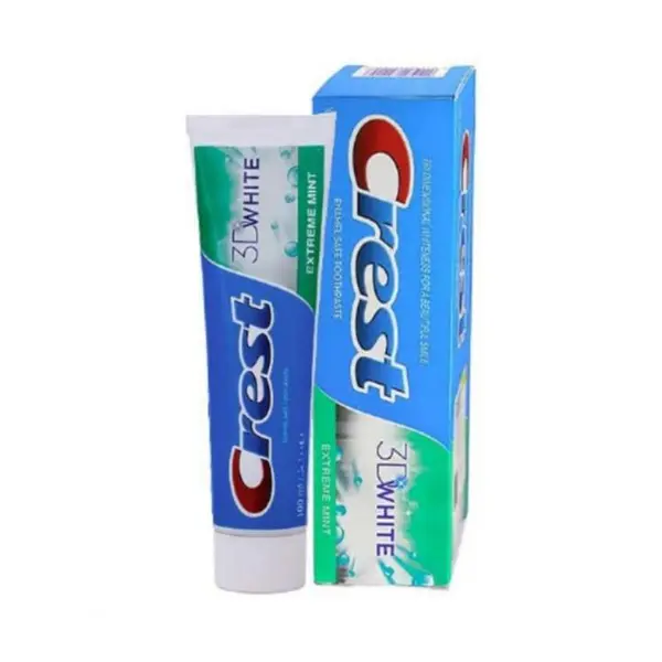خمیر دندان کرست سری 3D White مدل Exterme Mint حجم 100 میلی لیتر