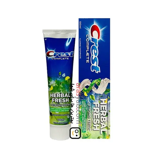 خمیر دندان herbal fresh کرست Crest حاوی عصاره نعنا و آهک حجم 100 میل