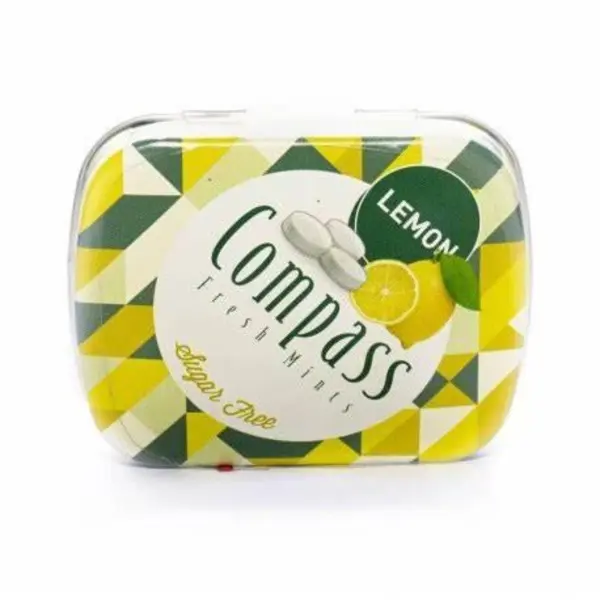 خوشبو کننده دهان کامپس با طعم لیمو بدون شکر compass