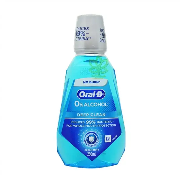 دهانشویه آنتی باکتریال دیپ کلین نعنایی بدون الکل 250 میل اورال بی – OralB