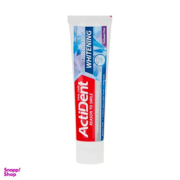 خمیر دندان سفید کننده اکتیدنت مدل whitening وزن 130 گرم