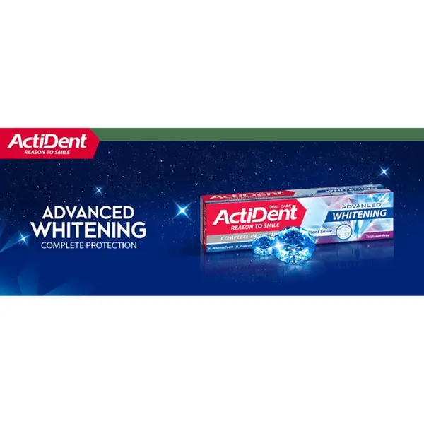 خمیر دندان سفید کننده اکتیدنت مدل whitening وزن 130 گرم