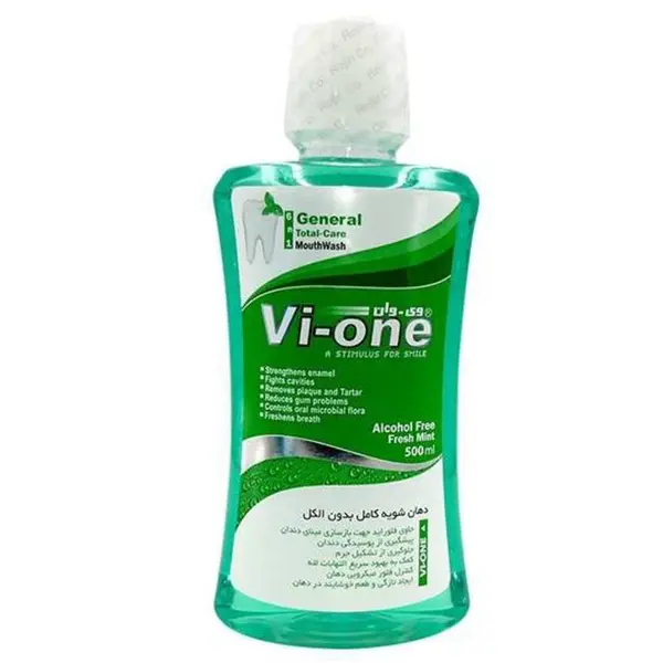 دهان شویه کامل بدون الکل Fresh Mint وی -وان ۵۰۰ میلی لیتر