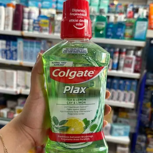 دهان شویه کلگیت سری Plax حاوی عصاره چای، لیمو و نعناع 500 میل