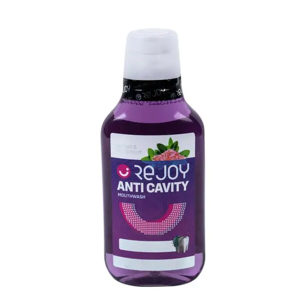 دهانشویه از بین برنده پلاک دندان ریجوی Rejoy مدل Anti Cavity حجم 375 میلی‌لیتر