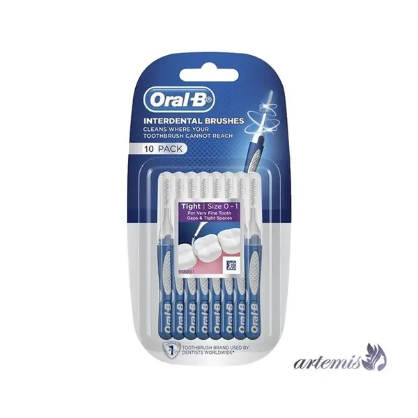 مسواک بین دندانی اورال-بی مدل Interdental بسته 10 عددی -