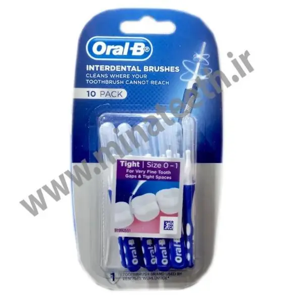 مسواک بین دندانی اورال-بی مدل Interdental بسته 10 عددی