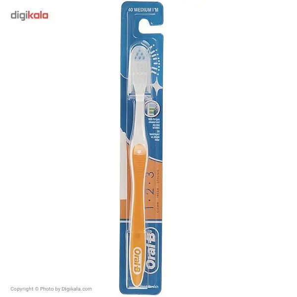 مسواک اورال-بی مدل 123  Oral-B 123 Size 40 Tooth Brush