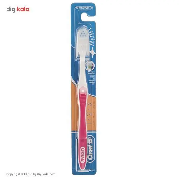 مسواک اورال-بی مدل 123  Oral-B 123 Size 40 Tooth Brush