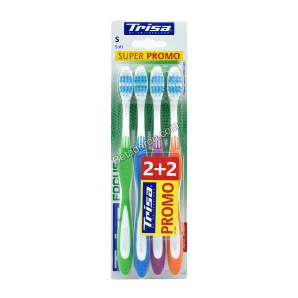 مسواک تریزا سری Super Promo مدل Focus Pro Clean با برس متوسط بسته 4 عددی