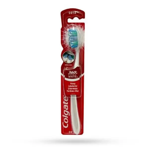 مسواک کلگیت Colgate مدل 360 visible white با برس متوسط