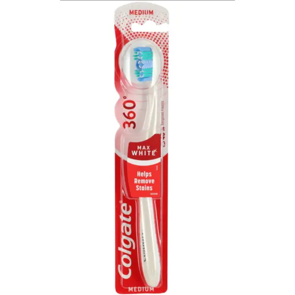مسواک کلگیت Colgate مدل 360 visible white با برس متوسط