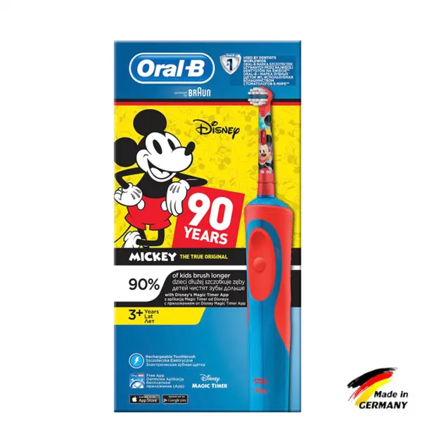 سری مسواک برقی اورال-بی مدل EB10K مخصوص کودکان طرح میکی موس Mickey Mouse