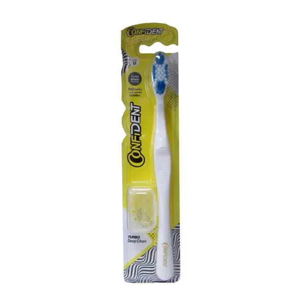 مسواک کانفیدنت مدل Golden Charcoal با برس نرم