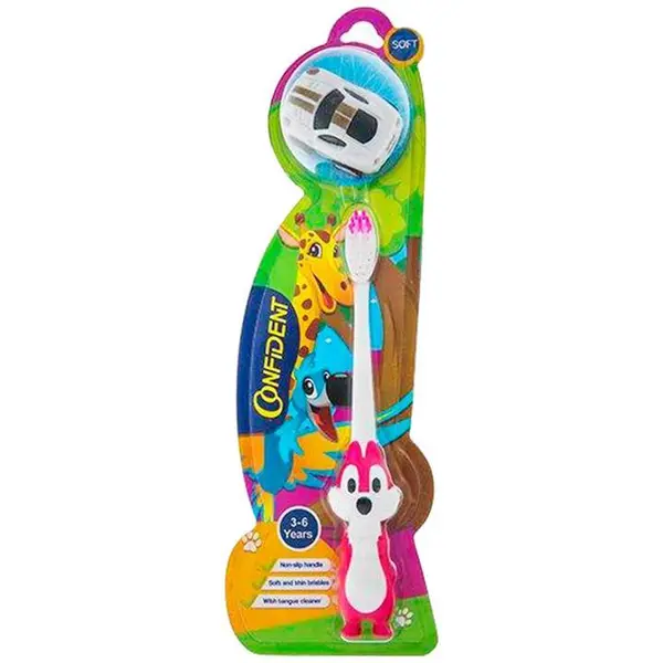 مسواک کانفیدنت مدل Happy Sqierrel با برس نرم