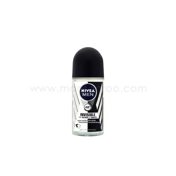 رول ضد تعریق مردانه نیوآ مدل Invisble Black and White حجم 50 میلی لیتر