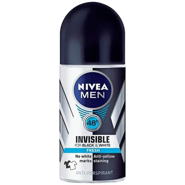 رول ضد تعریق مردانه نیوآ مدل Invisble Black and White حجم 50 میلی لیتر